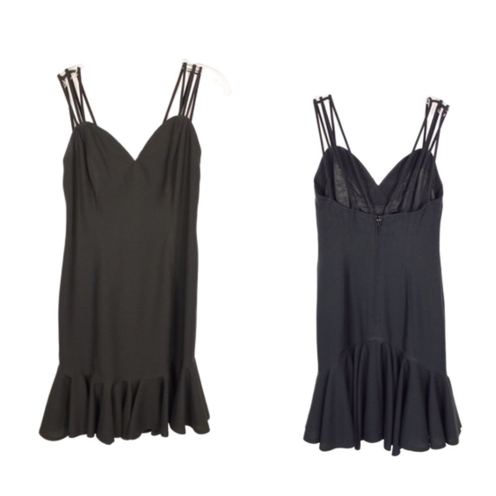 LILLIE RUBIN Vintage Black Strappy Cocktail Mini